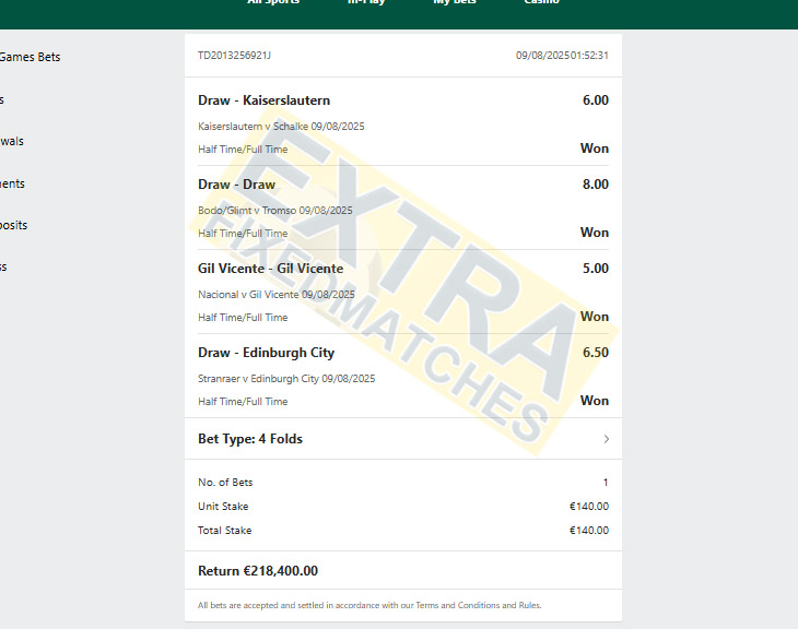 Fixed Match 100% Sure